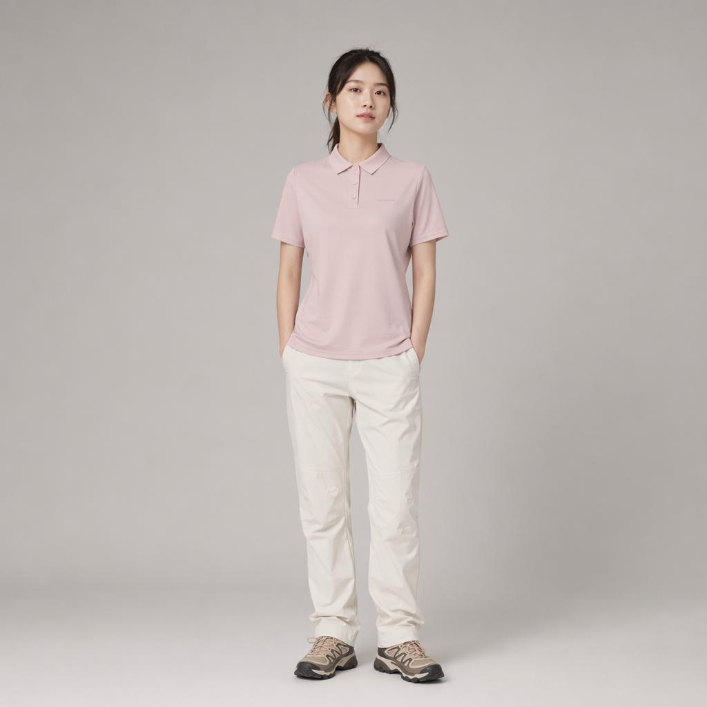 Salomon Ss26 Pl Od Ety Comfortable Solid Color Outdoor Casual Commuting Breathable Slim Fit Polo Shirt Women Polo Shirts LD0136500