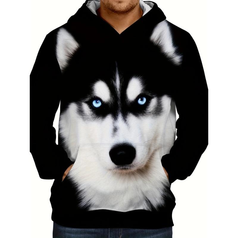 Vintage Tiger Men's Hoodie 3d Print Tops Fashion Animal Graphics Long Sleeve Men Oversized Streetwear Tees