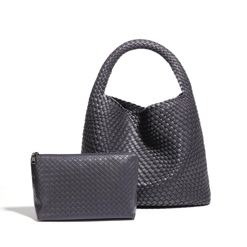 Hand-woven Women's Bags, Daily Casual Shoulder Bags, Large-capacity Underarm Bags, Bucket Bags.