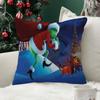Winter Christmas Grinch Pattern Suitable for Home Bedroom Car Office Decoration Living Room Sofa Cushion Cover Pillowcase