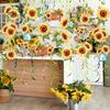 18Pcs Sunflower Hanging Swirls Decorations Sunflower Foil Swirls Ceiling Wall Decor for Birthday Party Wedding Baby Shower