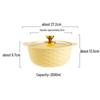 Ceramic Double-Handled Large Soup Bowl with Lid - High-End Design, Ideal for Home Use, Sauerkraut Fish, and Commercial Soups.