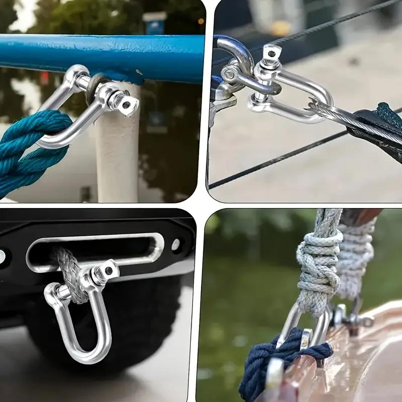 M4-M14 D typ třmen krátký odstavec rigging 304 nerezové třmenové háky lodní rigging hardware pro řetězové drátěné lana zvedání