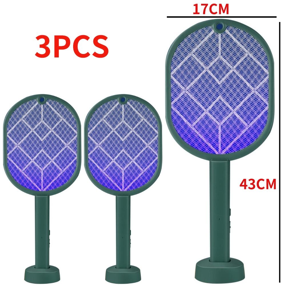 Electric Mosquito Killer 2-in-1 Fly Swatter Trap USB Charging Protective Net Household Supplies for Home Bedroom Living Room