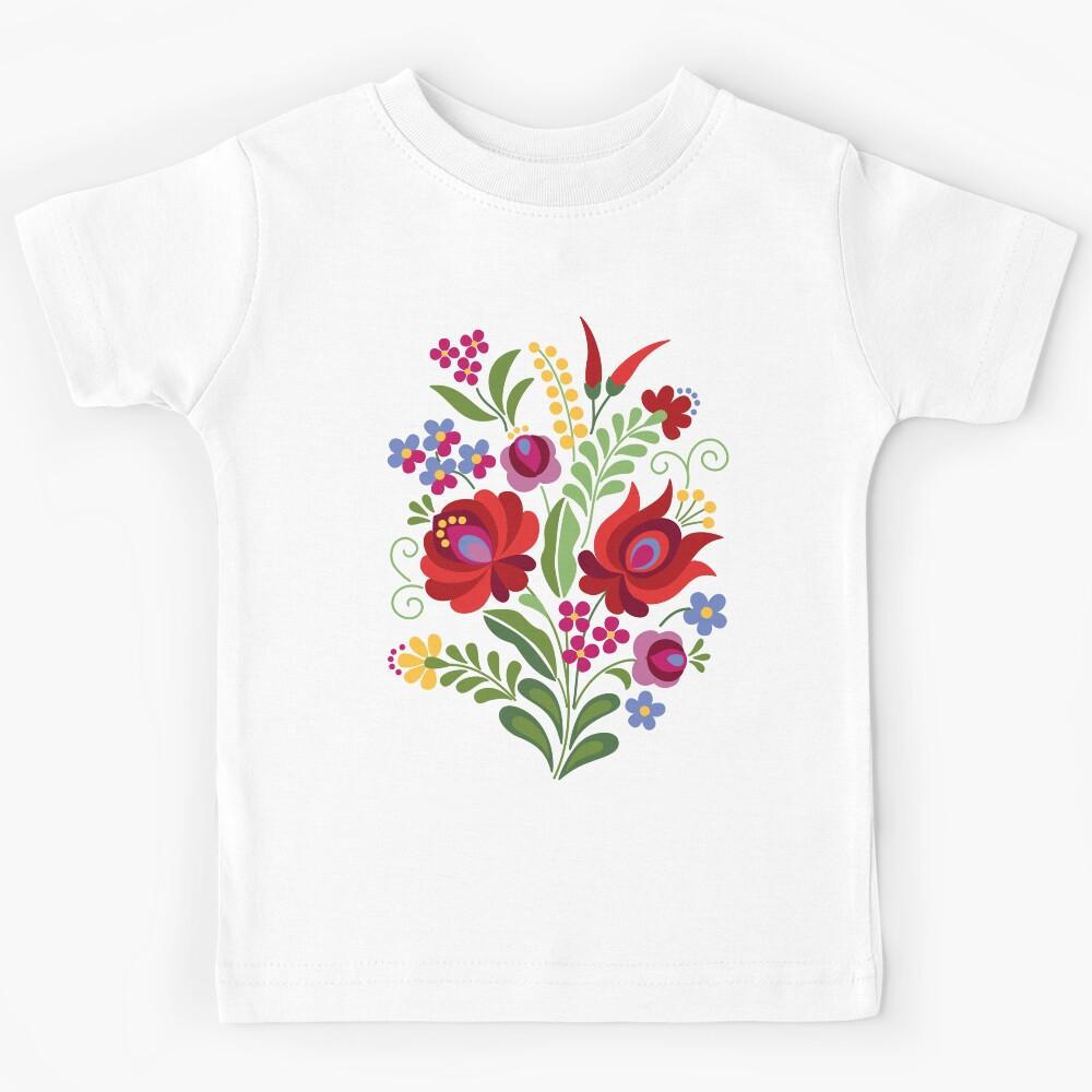 Hungarian Folk Design Red Peppers Kids T-Shirt 110