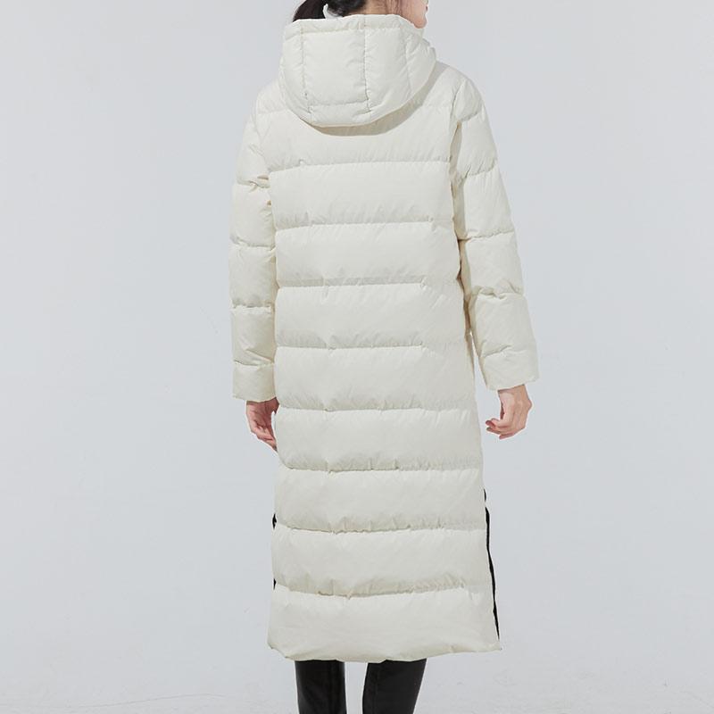 Puma Logo Pattern Loose Fit Hooded Long Sleeve Down Jacket Women Outerwear White 846361-73