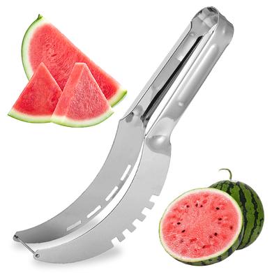 Stainless Steel Watermelon Cutting Artifact with Non-Slip Handle Kitchen Fruit Slicer Cutter Tool Fruit Corer Cutter Fruit Tools