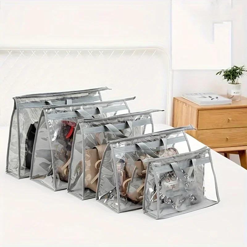 1pc-Handbag Dust Bags Clear Purse Storage Organizer For Closet, Zipper Hanging Storage Bag For Handbags