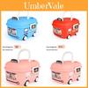 Childrens Car Shape Metal Storage Box With Wheels And Lid For Snacks And Toys