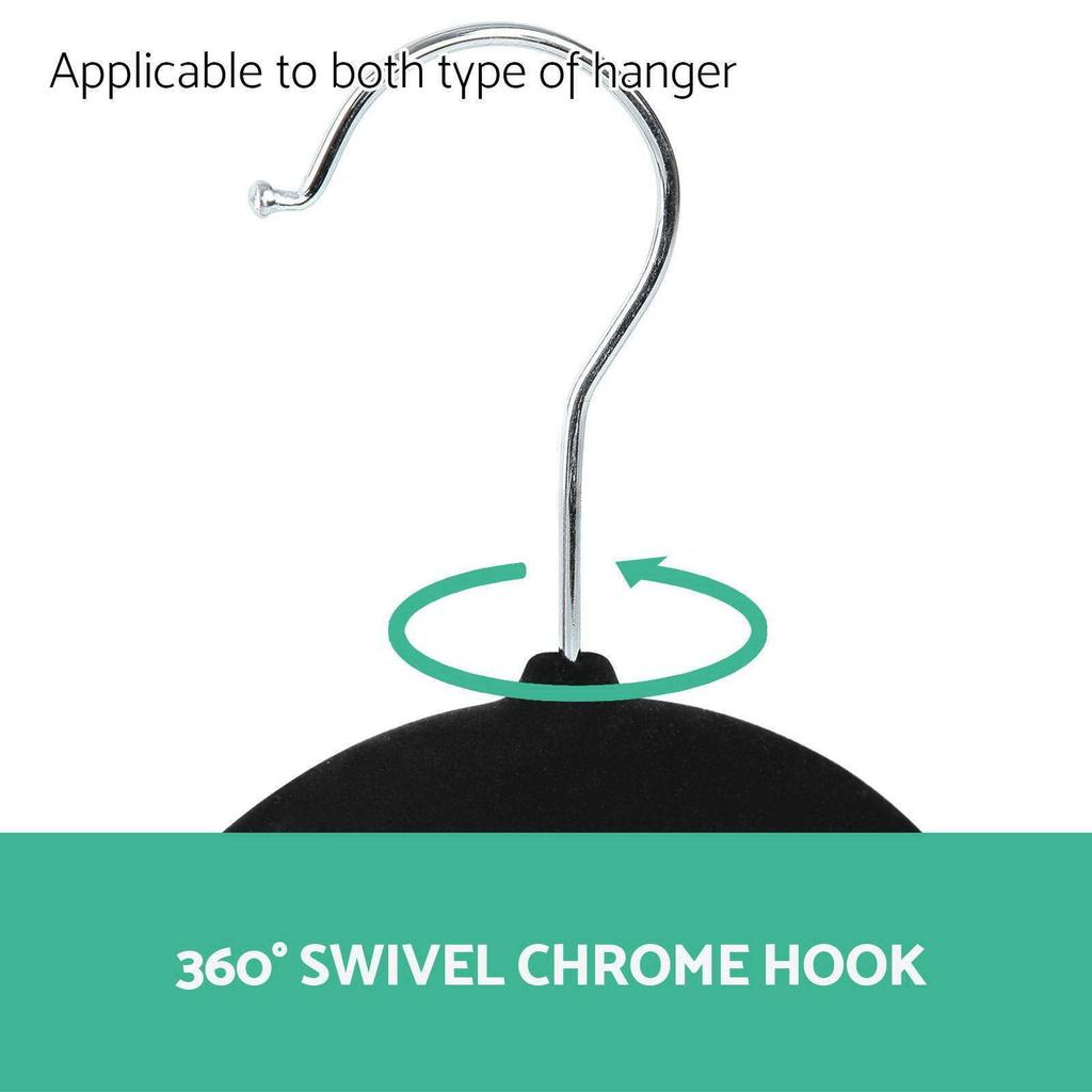 Flocked Non-Slip Plastic Clothes Hanger Space-Saving Anti-Wrinkle Design