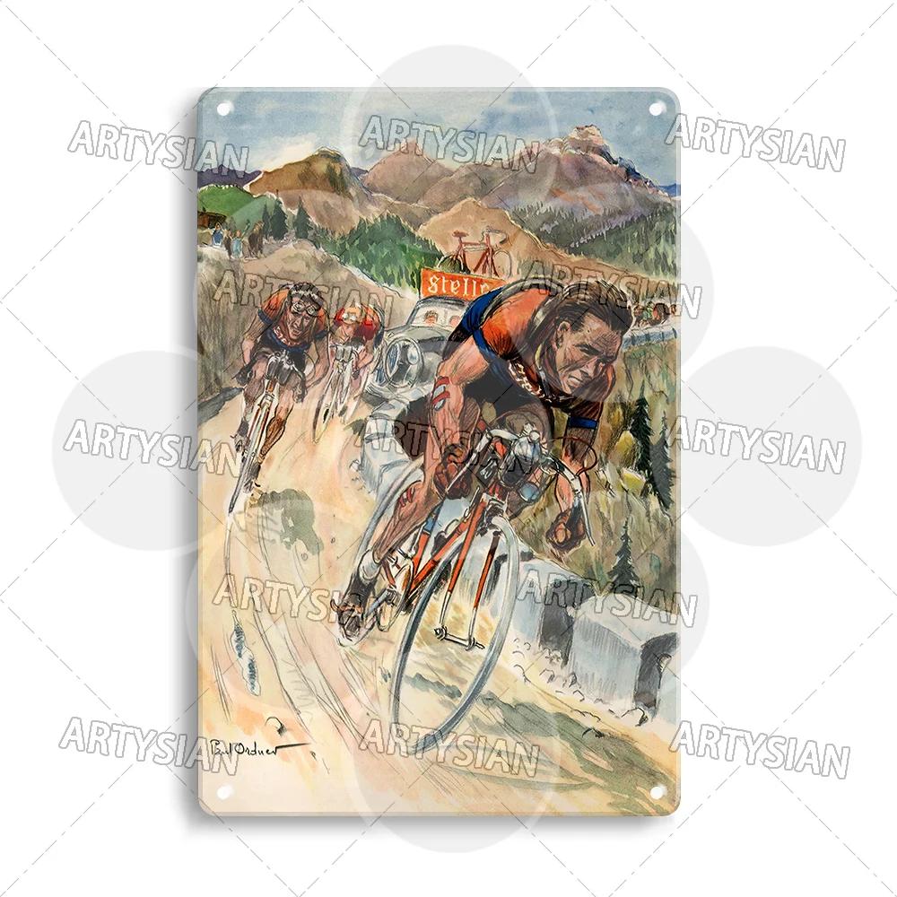 Tour de France Metal Sign Cycle Bicycle Racing Plaque Course de la Paix Championnat du monde Tour of Peace Vel’ d’Hiv Alcyon