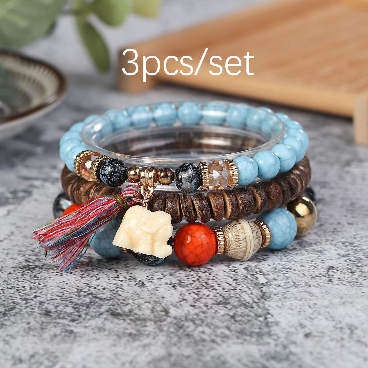JYL TS Bracelet Eiffel Tower Tassel  Invokes Adventure & Elegance Hulan средний аквамарин