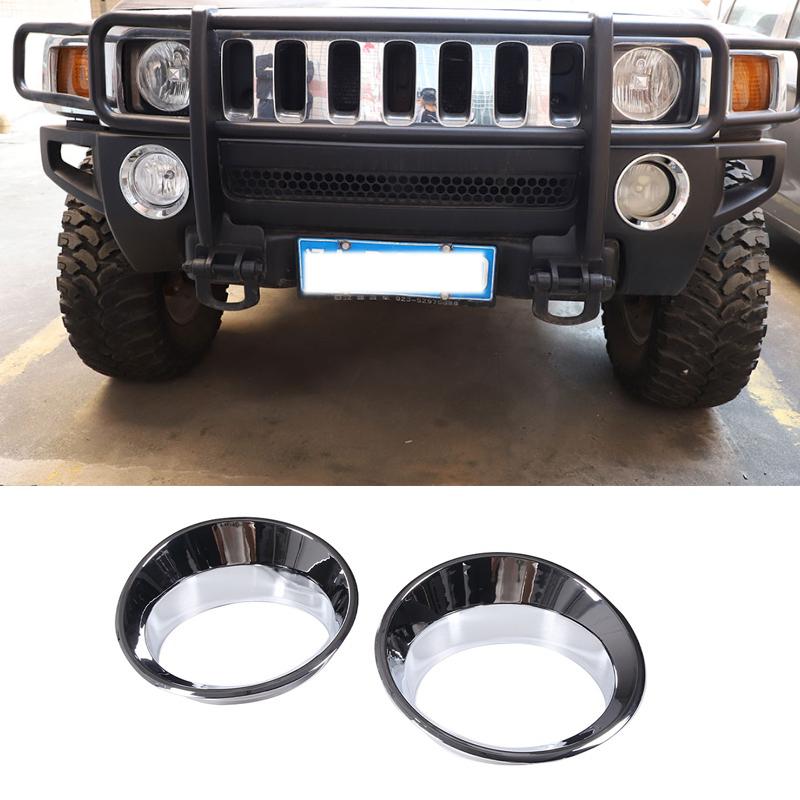 For Hummer H3 2005-2009 ABS front fog lamp decoration ring Front fog lamp decoration Protect ring Modified upgrade accessories