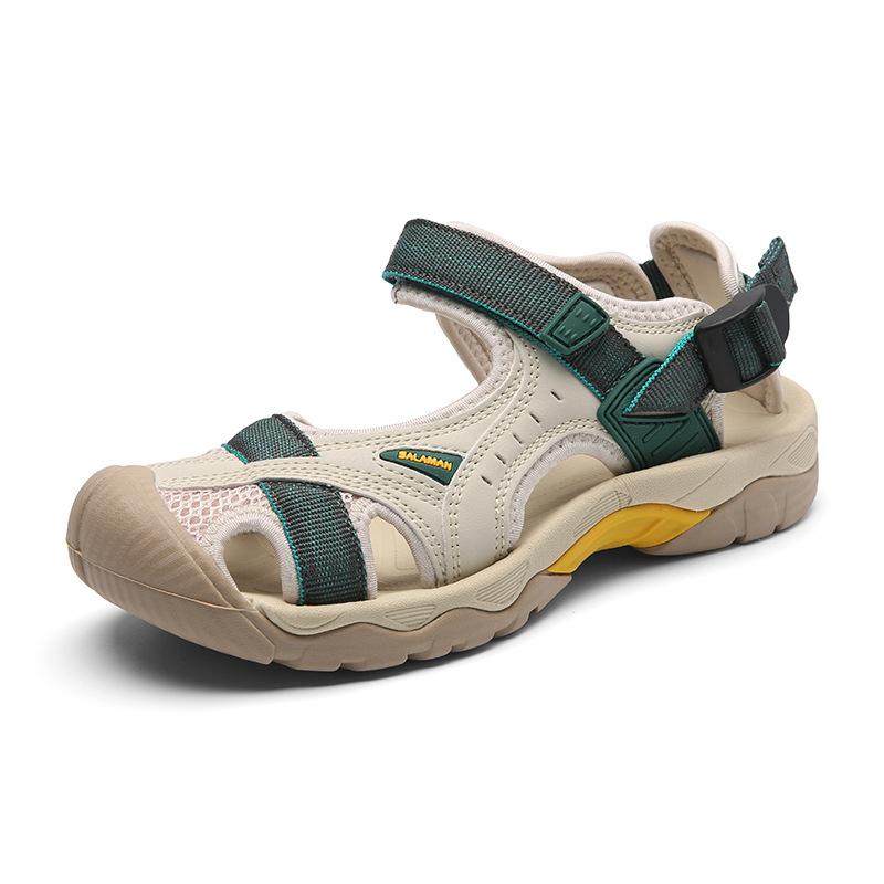 Fashion Baotou Sandals Soft Coordinated Pregnant Women Flat Beach Shoes Sports Outdoor Riverside New Summer 2024