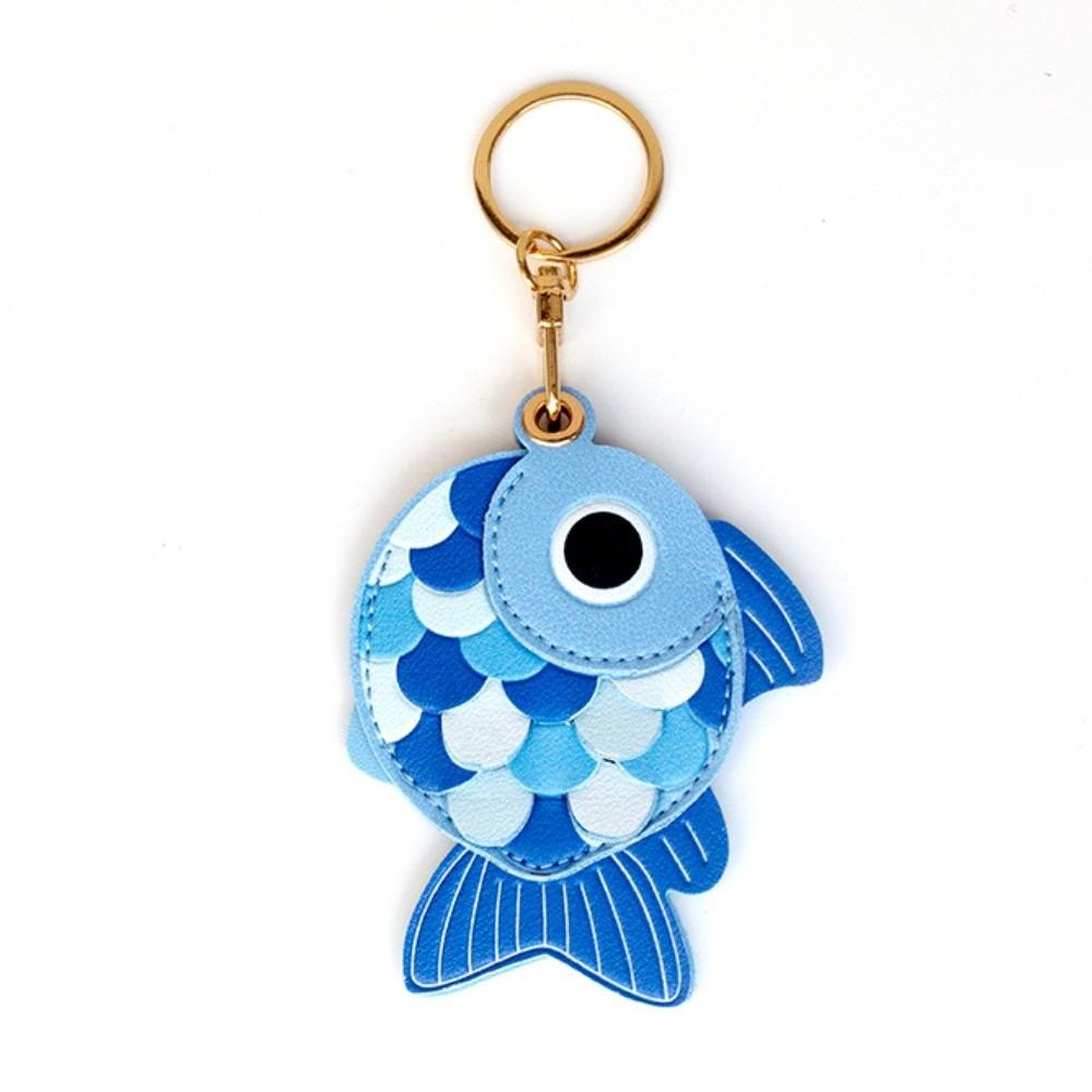 3D Fish-Scale Access Card Cover Goldfish Fish Keychain Keychain Holder Bag Hanging