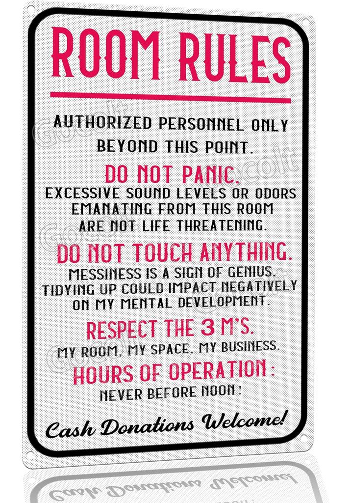 1pc 8x12 Inch Vintage Pewter Metal Sign - "When Visiting My Home" Cat-Themed Decor Extra Thick Tinplate Wall Art