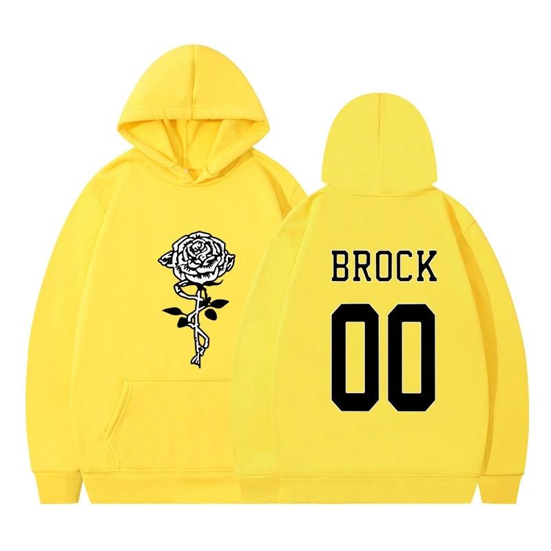 Men Women's Fleece Hooded BROCK Printed Spring Autumn Pullover Sweatshirt Fashion Hoodie Casual Hip Hop New Men Tracksuit Streetwear