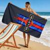 Martini Racing Print Strandtuch, Großes Weiches Schnelltrocknendes Handtuch für Strand Camping Schwimmen