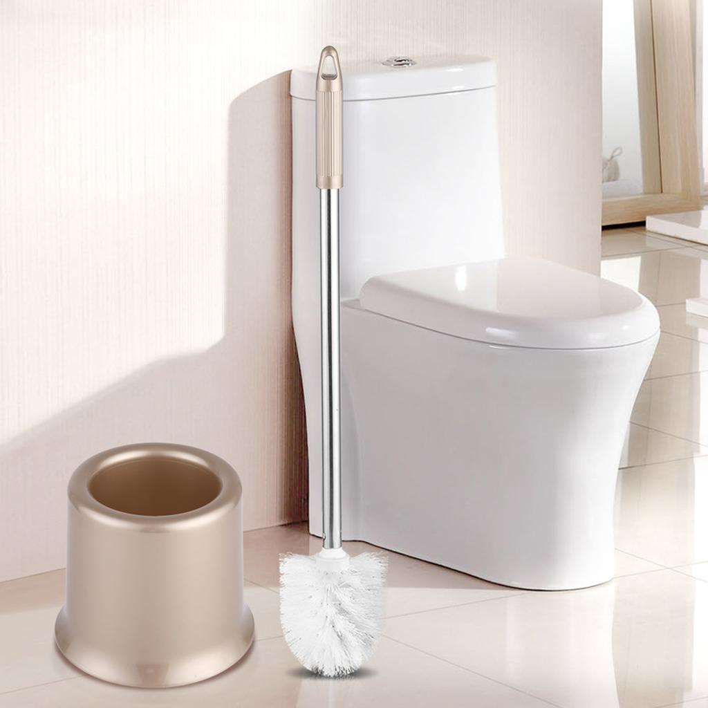 Stainless Steel Bathroom Cleaning Toilet Brushes Holder Sets Home Hotel Golden