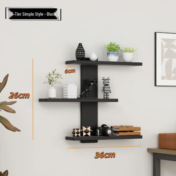 Wall-Mounted Bedroom Hand Figure Display Shelf - 5-Layer Wooden Ornament Organizer