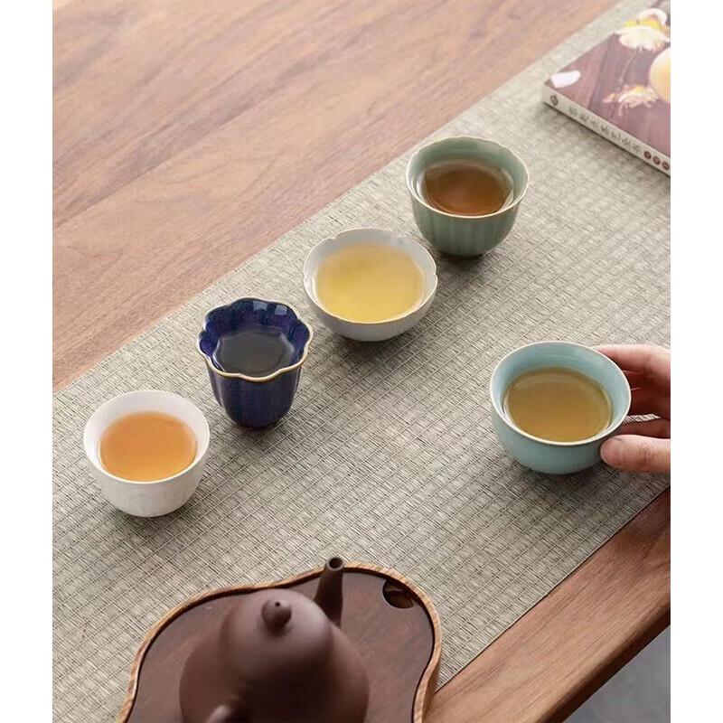 Tao Ding Xuan Five Famous Kilns Ceramic Master Tea Cup Set