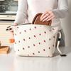 Waterproof Floral Corduroy Lunch Bag Floral Printed Picnic Bag  Outdoor Camping