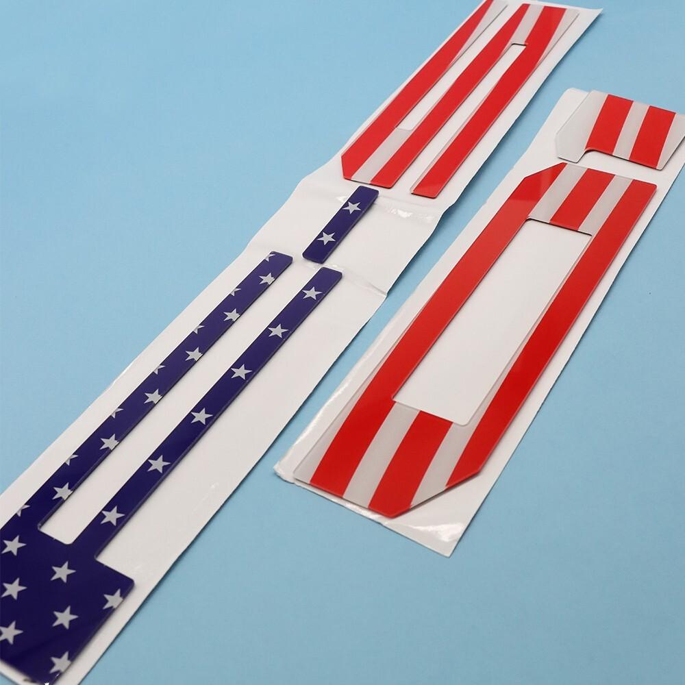 Blue Red  Flag 3D Raised Tailgate ert Decals Letters For 2018- F-150