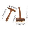 Portable Sandalwood Gua Sha Massage Brush Head Neck Abdominal Leg Body Meridian Massager Wooden Therapy Massage Tools