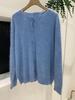 Women's Gray Wool Knit Cardigan - Brushed, Pilled Sweater for Autumn/Winter, High-End Simple Style Coat