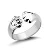 Popular Cute Animal 925 Sterling Silver Jewelry Fashion Personality Cat Claw Temperament Exquisite Opening Rings  R090