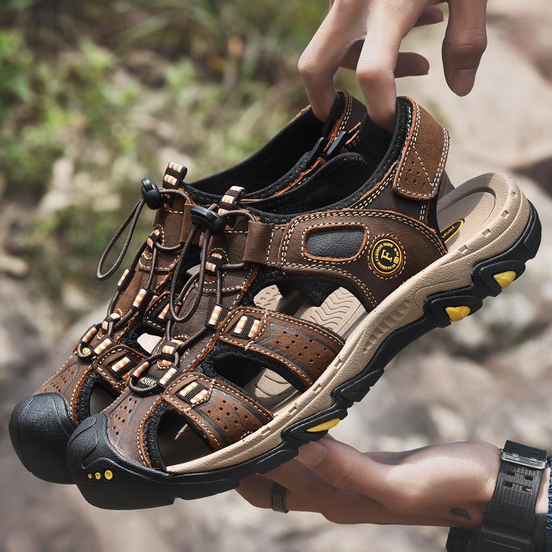 Summer casual bag head leather trend beach breathable sandals