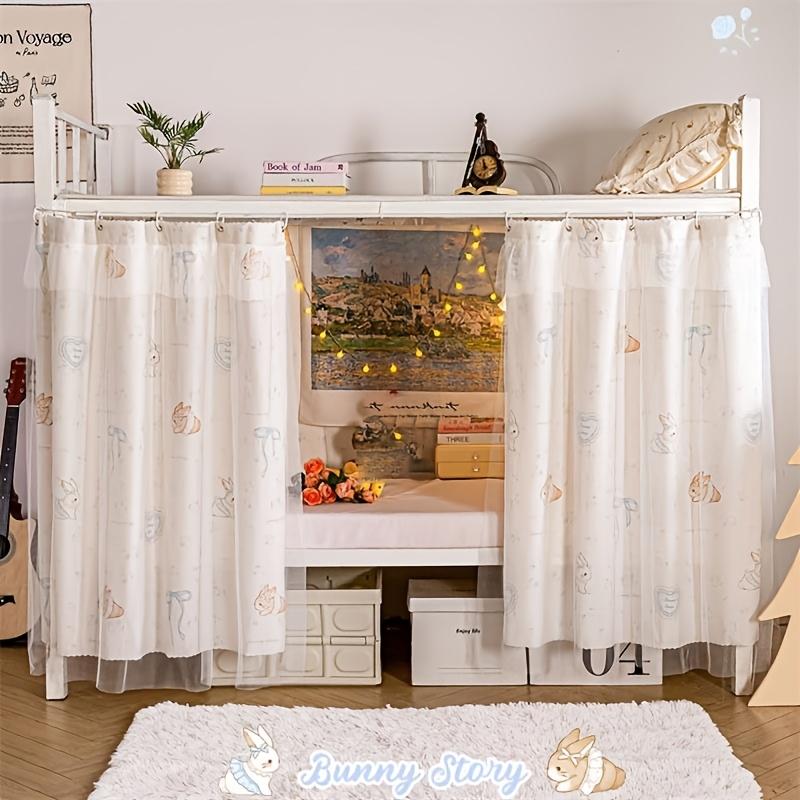 Jedna dvouvrstvá závěs na postel se síťovinou, Stínící závěs na postel, Šifonový závěs na postel ve stylu princezny, Závěs na jednolůžko