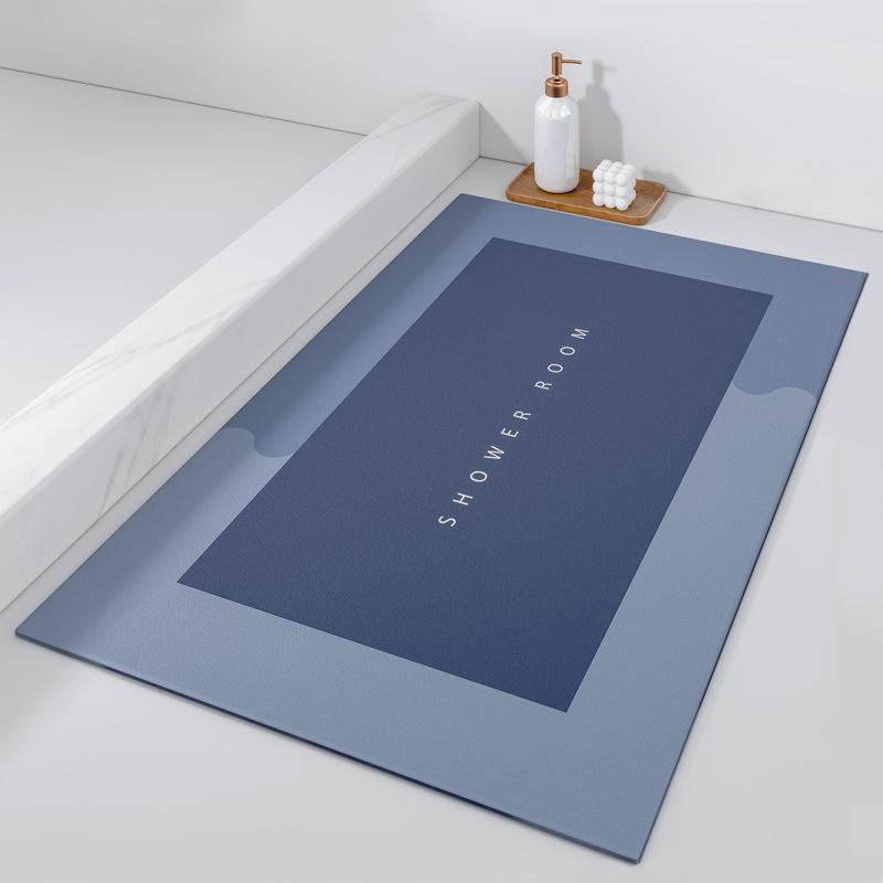 Diatomium Mud Moisture-wicking Pad Bathroom Slip-resistant Quick Drying Rug Toilet Door Carpet Bathroom Fine Door Mat Can Be Cut