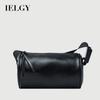 Casual Soft Leather Men's and Women's Street Shoulder Dimple Bag