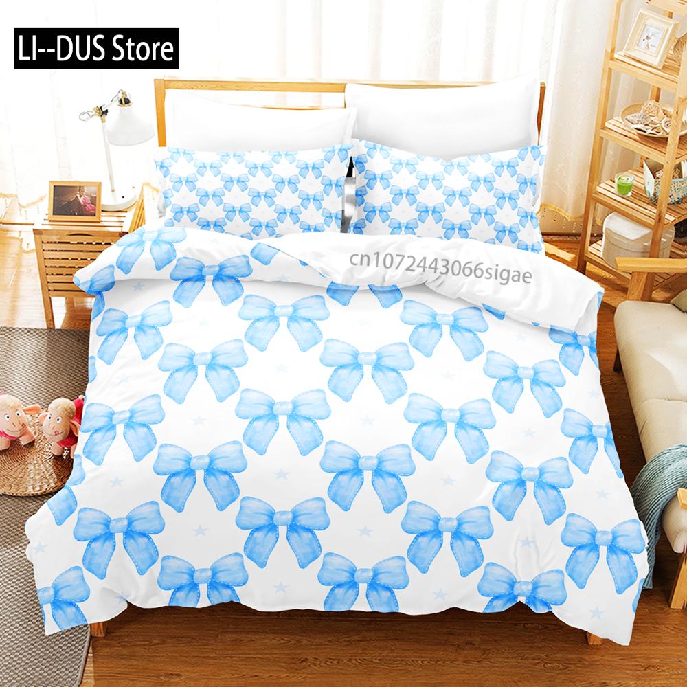 Popular Style Bowknot Bedding Sets Skin Friendly Soft Bedsheets And Duvet Covers Comfortable And Lovely Suitable For All Ages