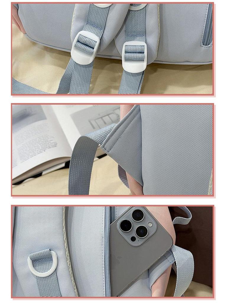 Wasserabweisender, verschleißfester Nylon-Rucksack im koreanischen Stil für High-School-Mädchen