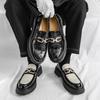 Fashion Size 38-46 Loafers Men Thick-soled Durable and Casual Fashion Brand Leather Shoes Business Travel and Banquet Shoes Men