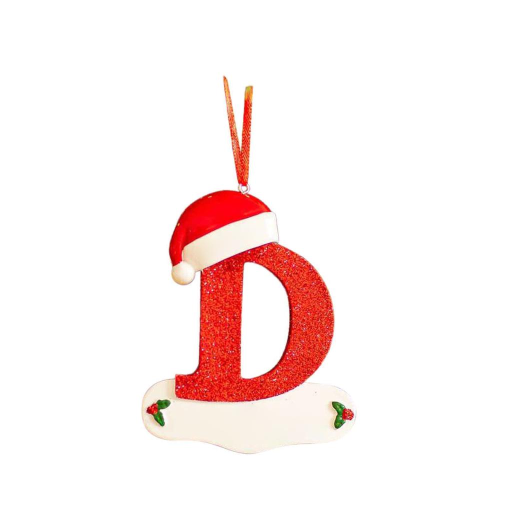 Creative Christmas Tree Decorations Unique Acrylic 26 Letters Alphabet Shaped Hanging Ornaments for Home and Car