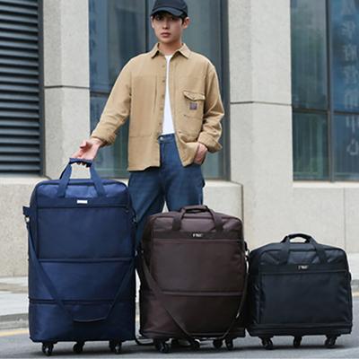 Wasserdichte Gepäcktasche mit großem Fassungsvermögen für Damen, faltbar, für den Flug, Check-in-Tasche für Herren, Universal-Rollen, Übersee-Reisetasche, Umzugstasche