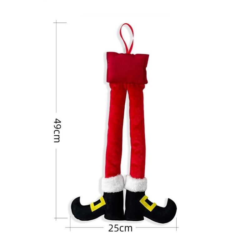 Christmas Decor Car Christmas Elf Santa Legs Decoration for Home Xmas Tree Pendants Ornaments Happy Gifts