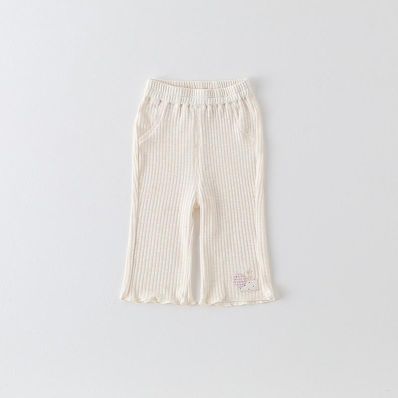 Korean Style Baby & Toddler Knit Pants: Solid Color, Thin, Class A, Versatile & Casual for Girls - Summer New Arrivals 100 cm