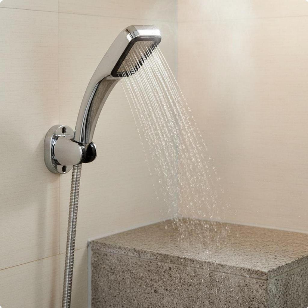 Handheld Shower Fixture Water Saving Nozzle Easy Installation 300 Holes
