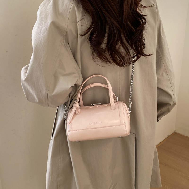 

Bag Leather Satchel With Top Handle For Daily Casual Use рожевий