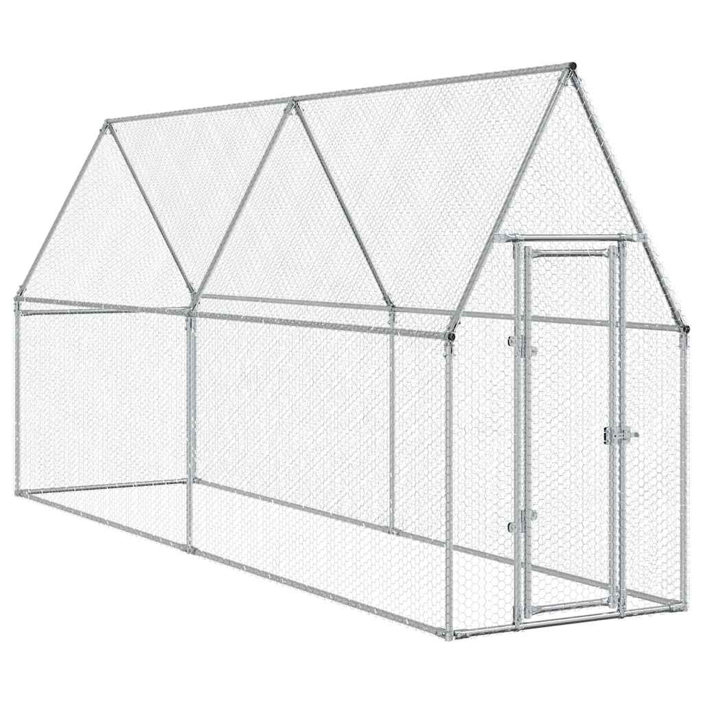 Kurnik Srebrny 400x100x190 cm Stal Galwanizowana