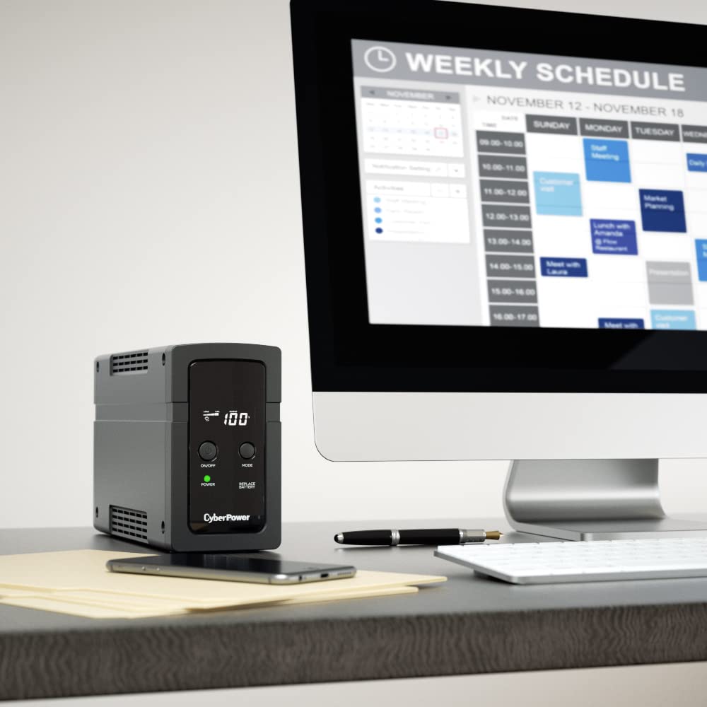 CyberPower CPJ500 Uninterruptible Power Supply Home Commercial Power (UPS) - 500VA/300W, 5-Way Use, 5-Year Warranty. (Continuous Supply/Sine Wave)
