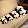Simulation Lying Down Panda Doll Plush Toy Black and White Panda Raccoon Doll Children Soothing Doll
