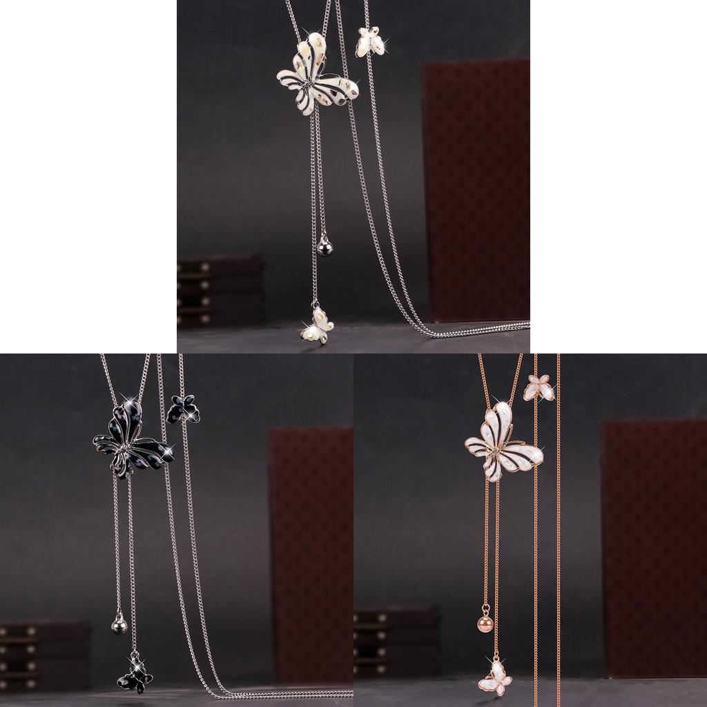 Butterfly Pendant Necklace With Alloy Chain For Fall And Winter Fashion Jewelry