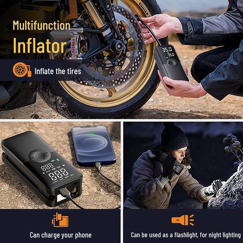 Smart Electric Air Pump for Tires, Scooters & Mattresses - Fast Charge