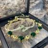 Real Gold-Plated Snake-Shaped Zircon Bracelet: Elegant, Luxurious, and Exquisite Hand Jewelry with a Niche Design.