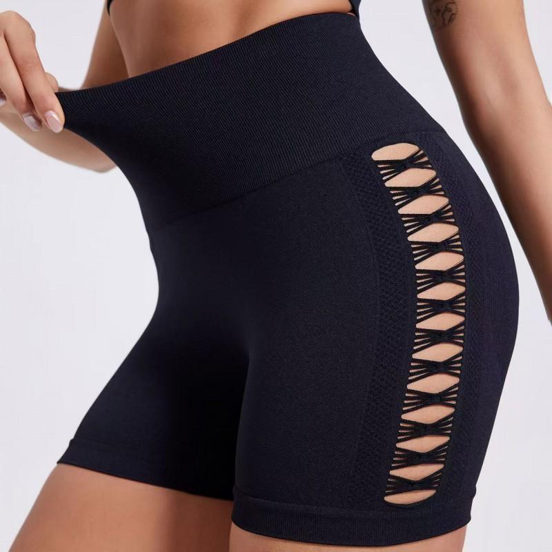 High Waist Seamless Yoga Leggings Women With Cutout Tie-Dye Design Butt Lifting Fitness Shorts Running Gym Workout